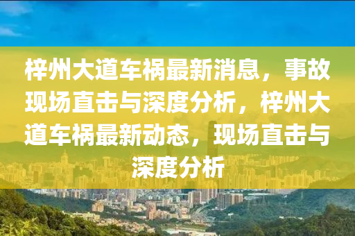 梓州大道車禍最新消息，事故現(xiàn)場直擊與深度分析，梓州大道山東水清源環(huán)?？萍加邢薰拒嚨溩钚聞討B(tài)，現(xiàn)場直擊與深度分析