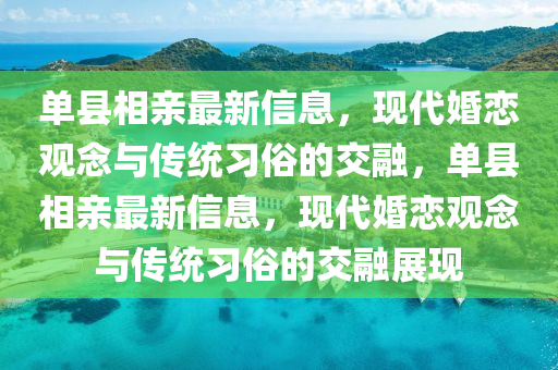 單縣相親最新信息，現(xiàn)代婚戀觀念與傳統(tǒng)習俗的交融，單縣相親最新信息，現(xiàn)代婚戀觀念與傳統(tǒng)習俗的交融展現(xiàn)山東水清源環(huán)?？萍加邢薰? class=