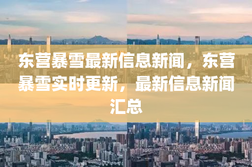 東營(yíng)暴雪最新信息新聞，東營(yíng)暴雪實(shí)時(shí)更新，最新信息新聞匯總山東水清源環(huán)?？萍加邢薰? class=